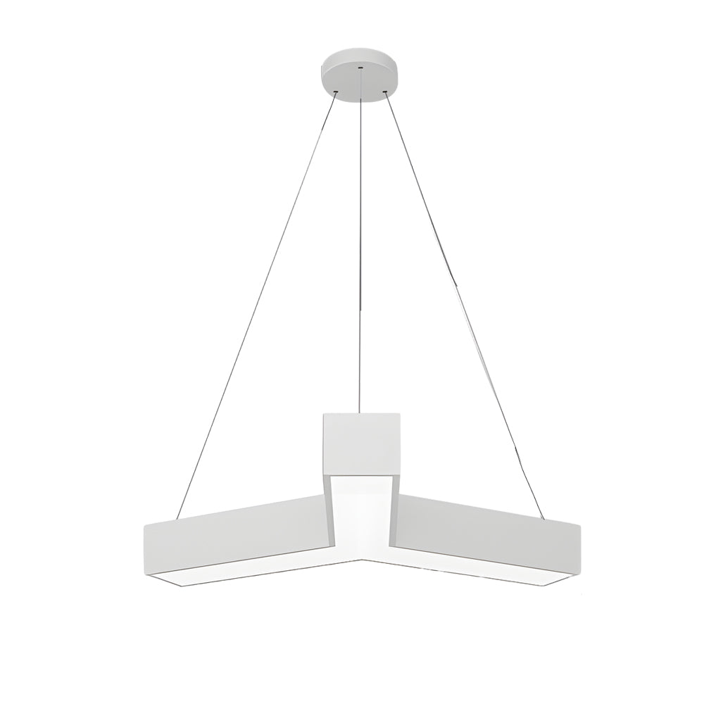 Modern Seamless Y-Shaped Linear LED 4-Piece Office Pendant