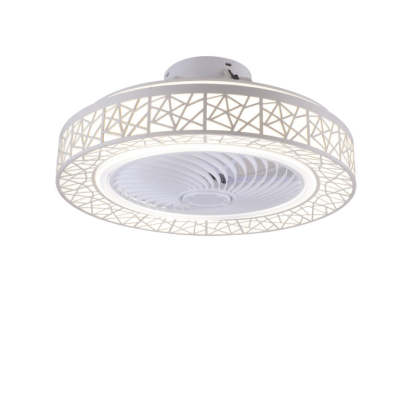 Luxury Round Lace LED Flush Mount Ceiling Fan Light