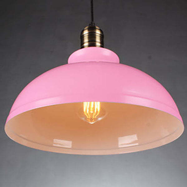 Industrial Dome Pot Lid Iron Pendant