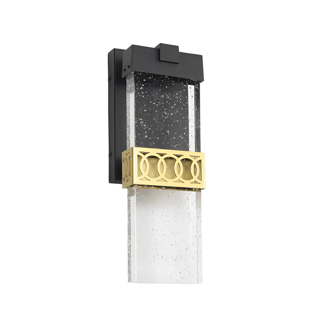 Bubbles Crystal LED Waterproof Black Simple Modern Outdoor Wall Lights-Lighom