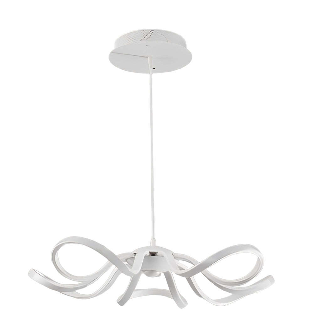Curved Flower Petal Dimmable Nordic LED Chandelier