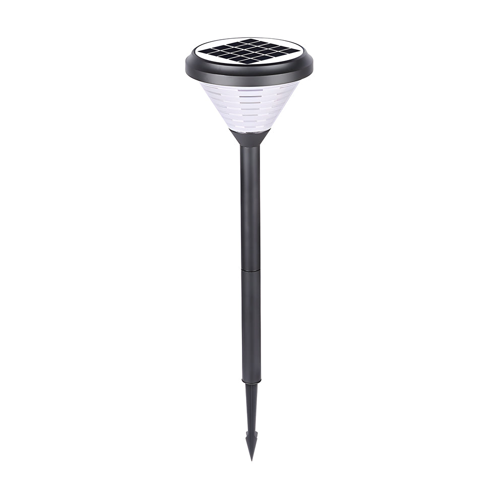 27.6-Inch H Black LED Solar Pathway Landscape Lights-Lighom