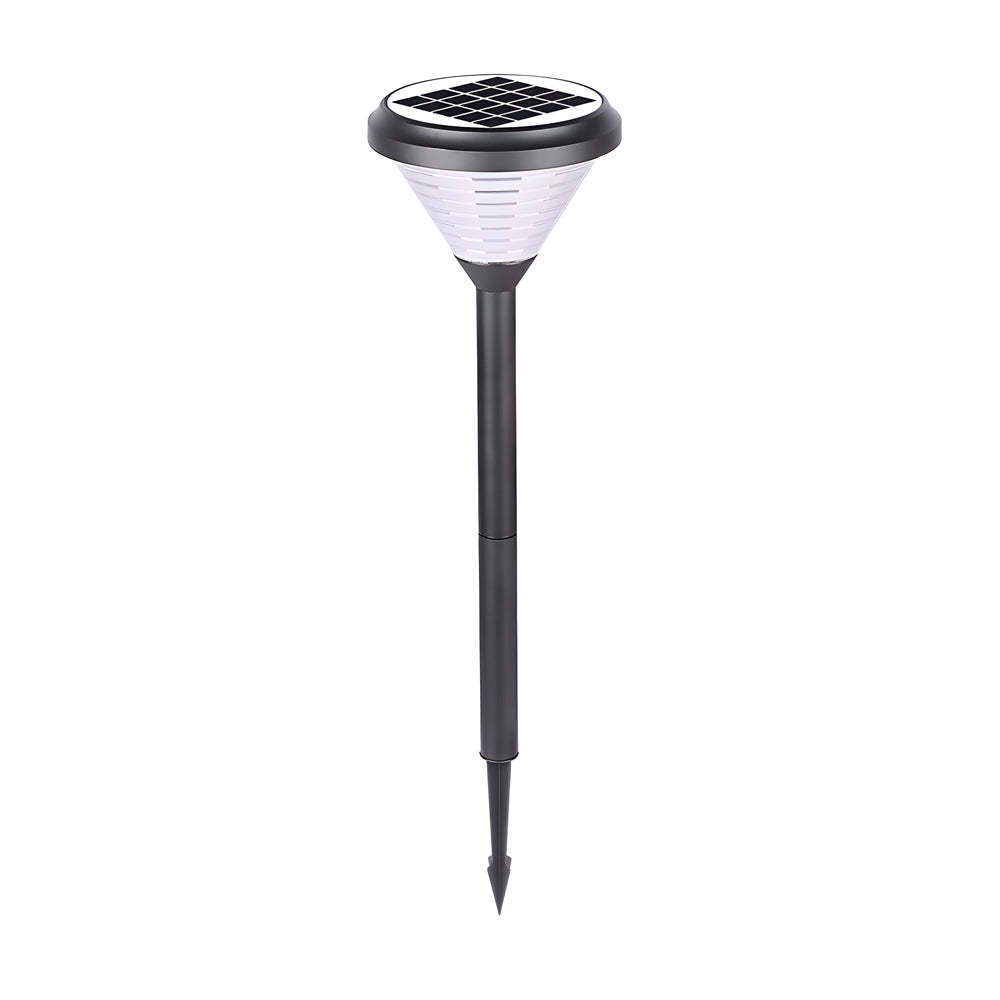 27.6-Inch H Black LED Solar Pathway Landscape Lights-Lighom