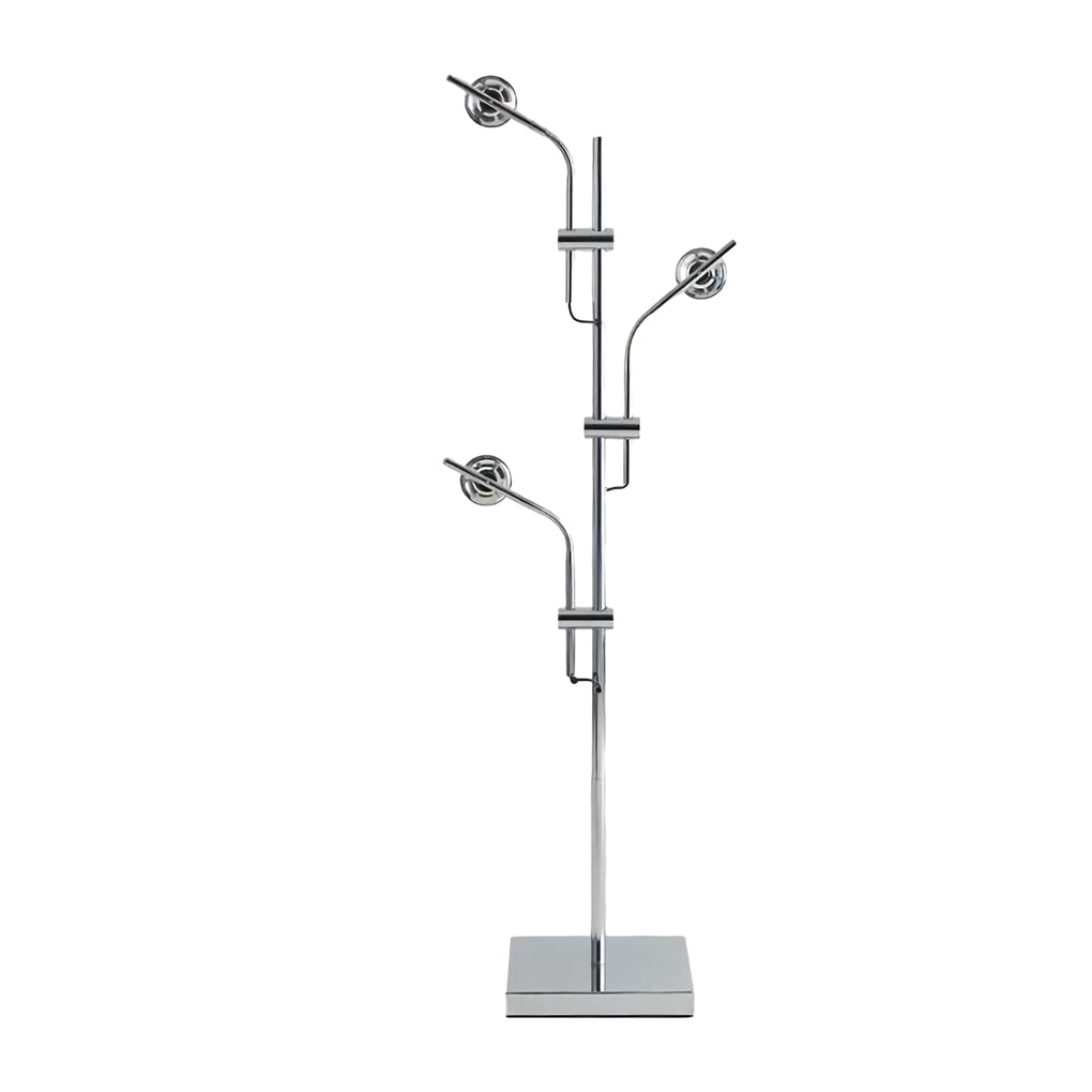 Industrial Multi-Angle Chrome Task Floor Lamp