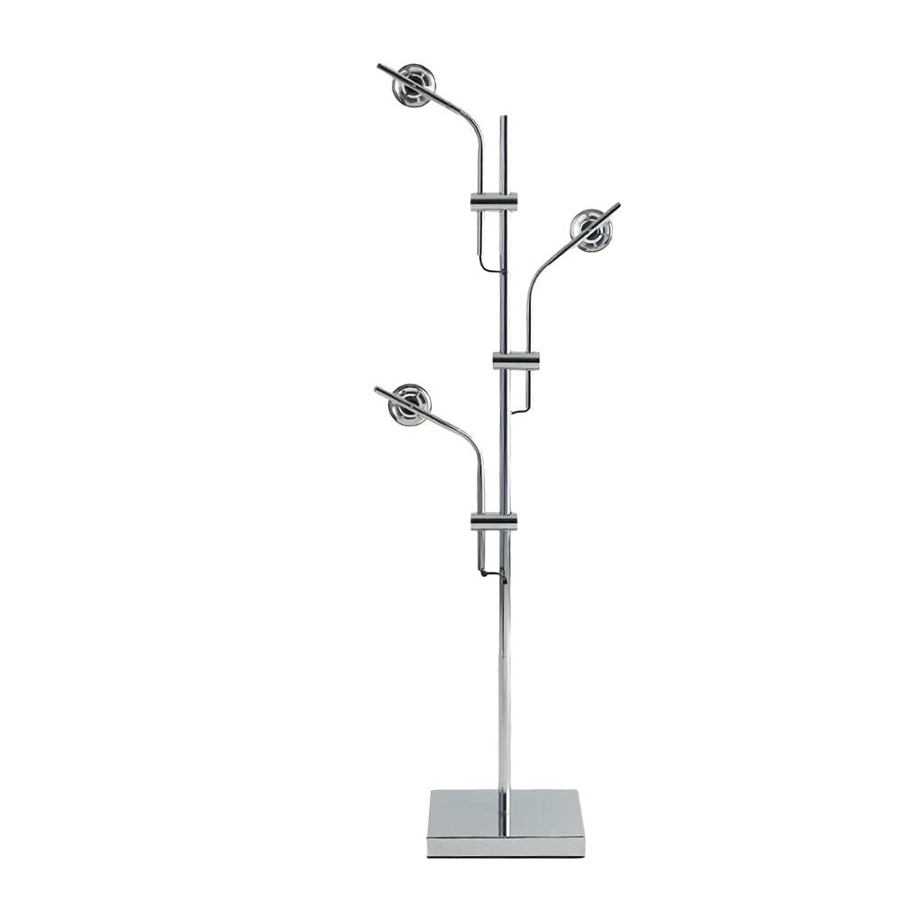 Industrial Multi-Angle Chrome Task Floor Lamp