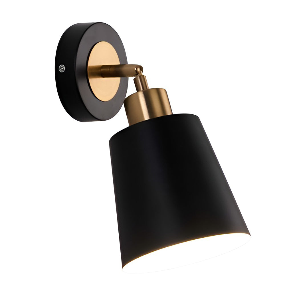 LED 3 Step Dimming Black Nordic Adjustable Wall Sconce Light Wall Lamp-Lighom