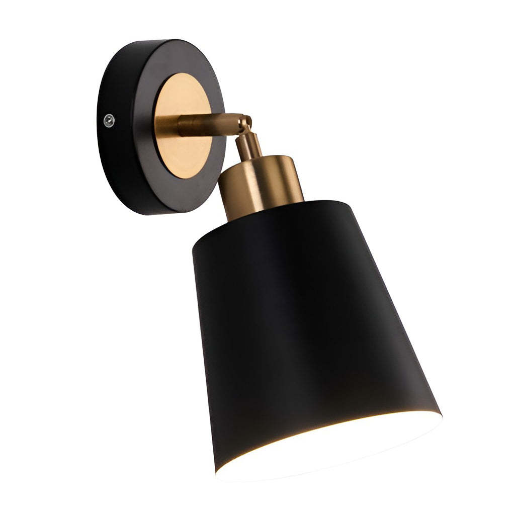 LED 3 Step Dimming Black Nordic Adjustable Wall Sconce Light Wall Lamp-Lighom