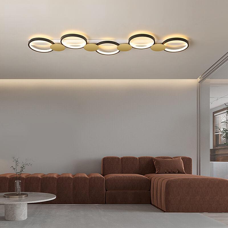 Modern Circle 3/4/5-Light LED Flush Mount Track Light