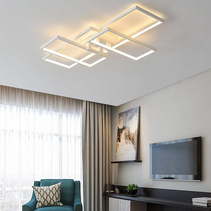 Modern Rectangular Splicing Aluminum LED Flush Mount Light
