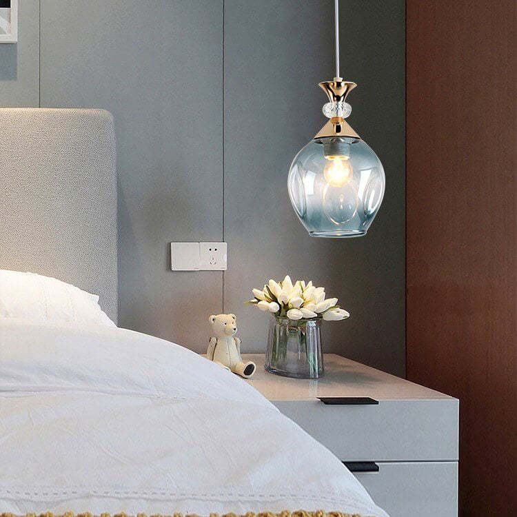 Nordic Gradient Glass Orb Chandelier — 1 Head / Gray / 220V-240V For UK/AU