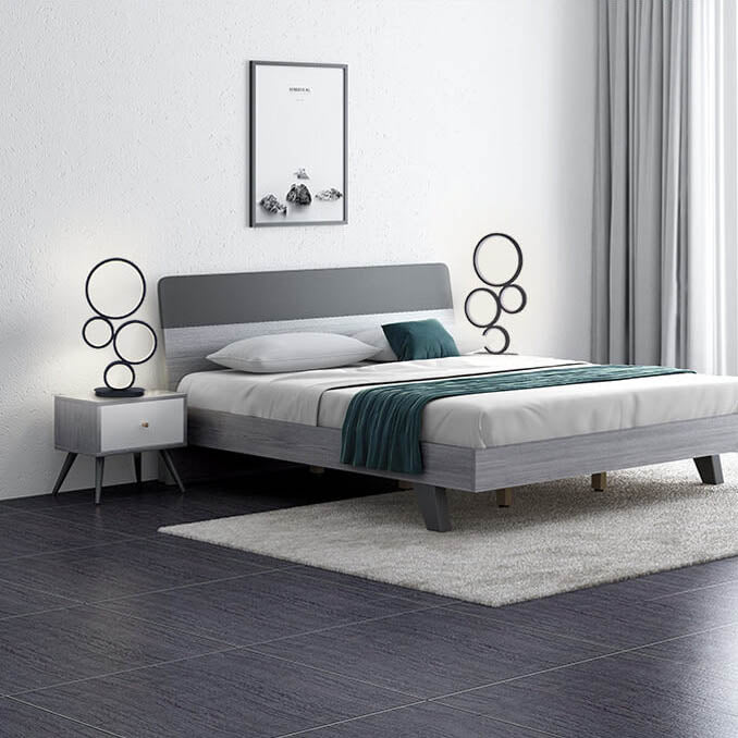 Minimalist 4-Ring LED Table Lamp — Dimmer Switch / 3 Colors Changeable (Warm/Neutral/White) / Black