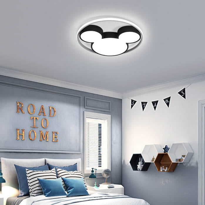 Cartoon Mouse LED Flush Mount Light