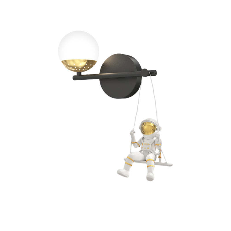 Acrylic Ball Resin Astronaut Swing 3-Step Modern Wall Light