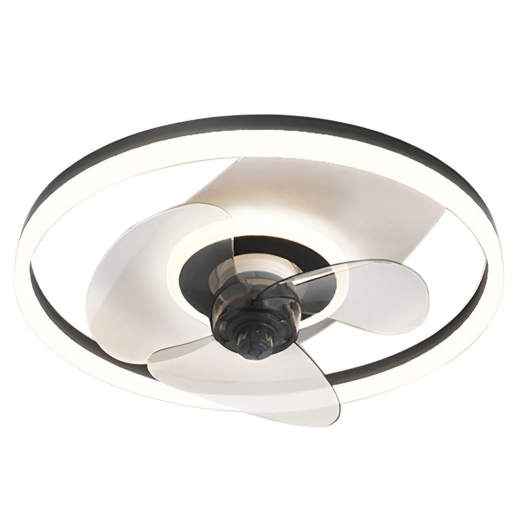 Circular Stepless Dimming Modern Inverter Ceiling Fan Light with Remote Control-Lighom