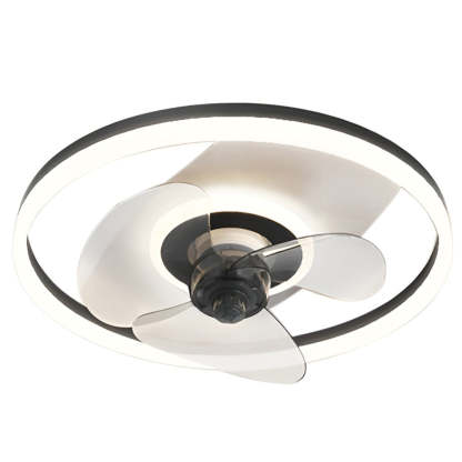 Circular Stepless Dimming Modern Inverter Ceiling Fan Light with Remote Control-Lighom
