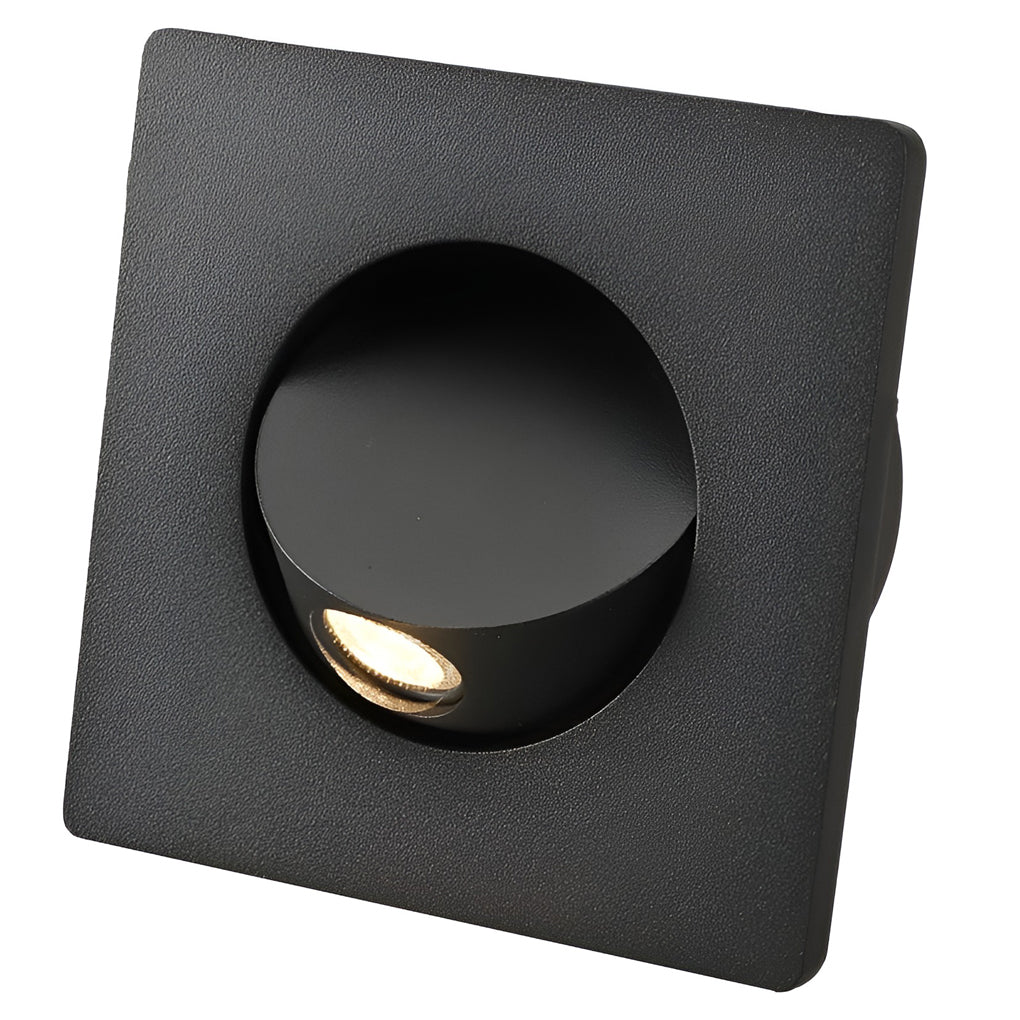 Round Square Adjustable 3W LED Recessed Nordic Wall Lamp Sconce Lighting-Lighom