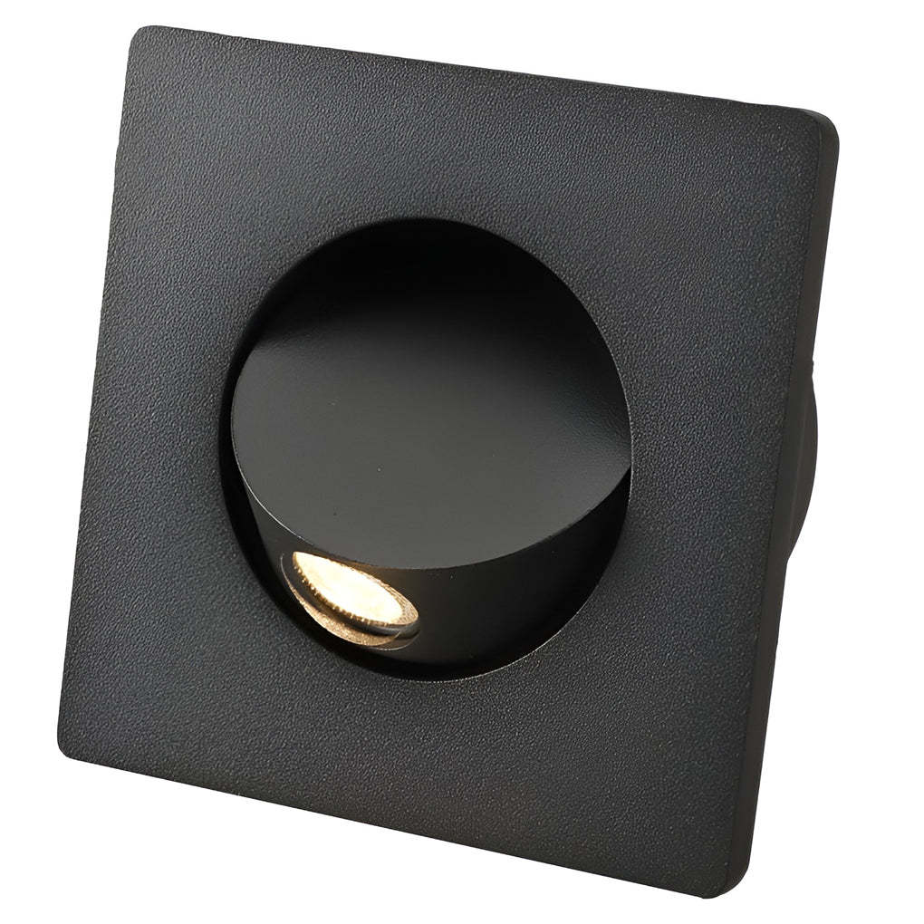 Round Square Adjustable 3W LED Recessed Nordic Wall Lamp Sconce Lighting-Lighom