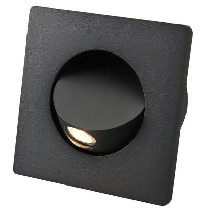 Round Square Adjustable 3W LED Recessed Nordic Wall Lamp Sconce Lighting-Lighom