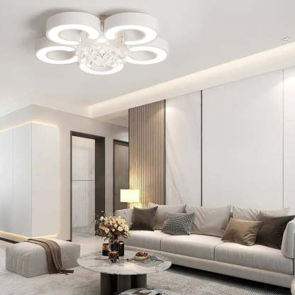 Flower Shaped Dimmable LED Modern Ceiling Lights Flush Mount Lighting-Lighom