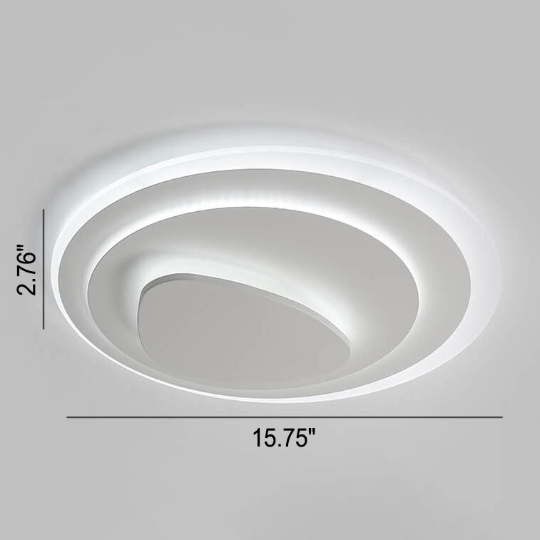 Nordic Geometric Wrought Iron Flush Ceiling Light