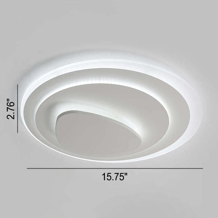 Nordic Geometric Wrought Iron Flush Ceiling Light