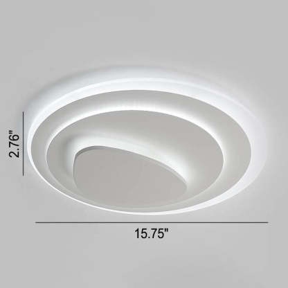 Nordic Geometric Wrought Iron Flush Ceiling Light