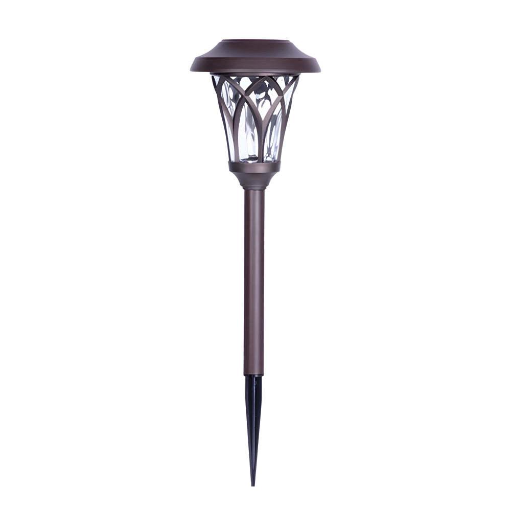 Waterproof Metal Glass LED Retro Modern Solar Powered Lawn Lights-Lighom