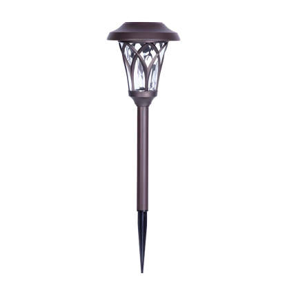 Waterproof Metal Glass LED Retro Modern Solar Powered Lawn Lights-Lighom