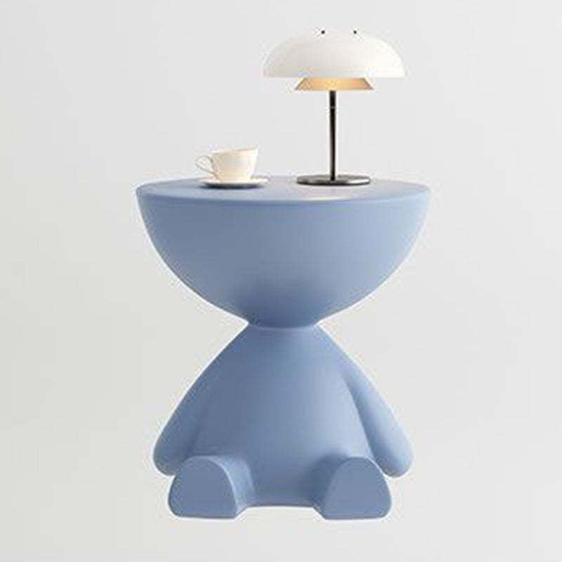 Minimalist end round blue end & side tables, Lighom