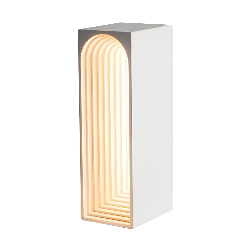 Nordic USB Concrete LED Rectangle Table Lamp-Lighom