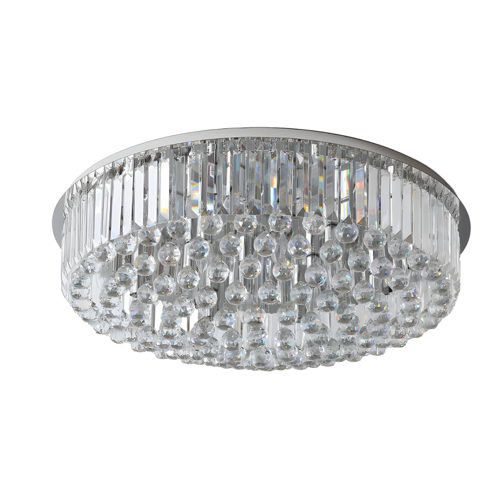 Round Dimmable Modern Crystal Ceiling Light
