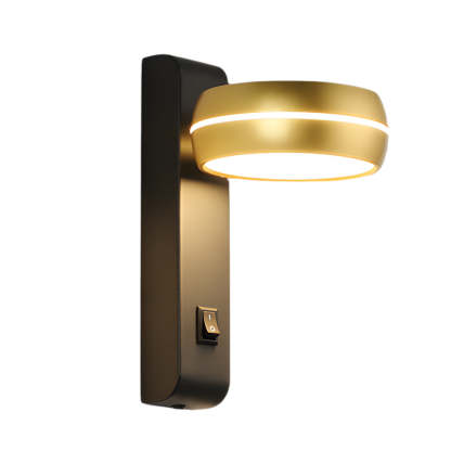 Round 6W LED Wall Sconce Rotatable Bedside Lamp-Lighom