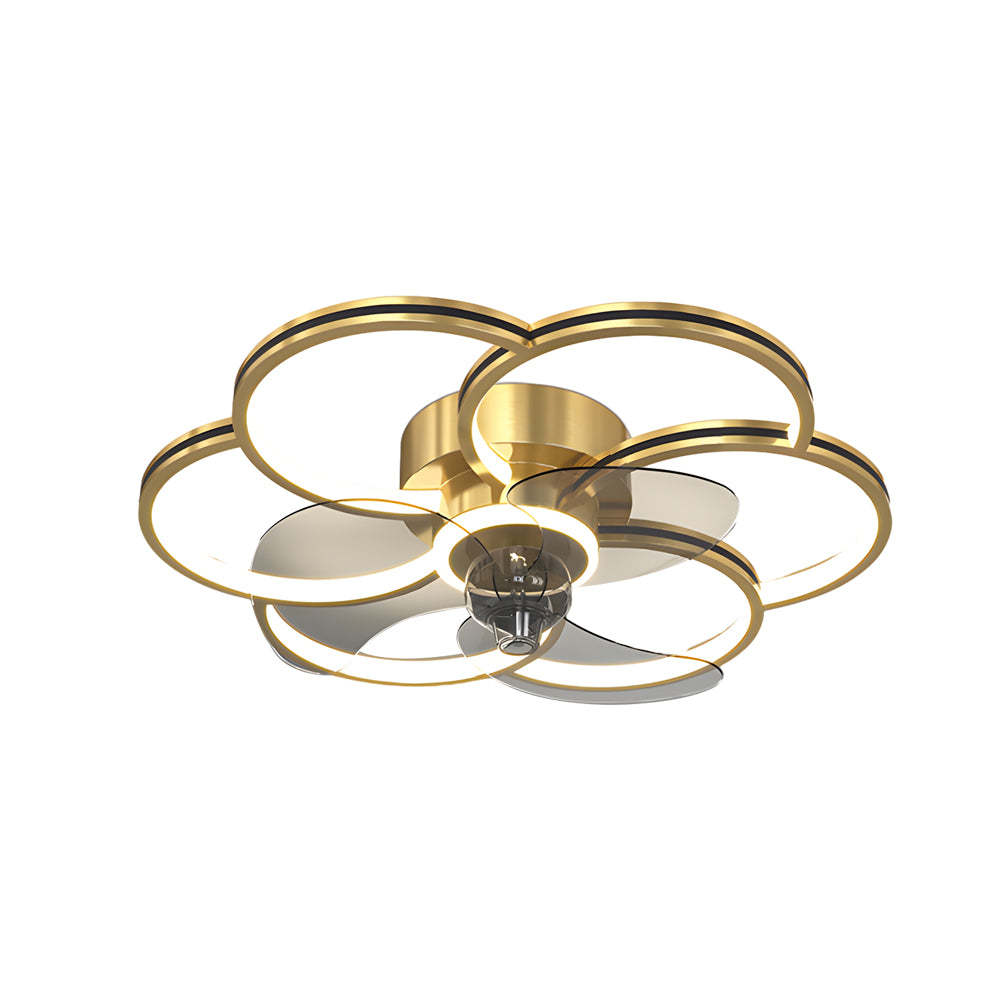 Flower 3-Step Dimming LED Silent Modern Fan