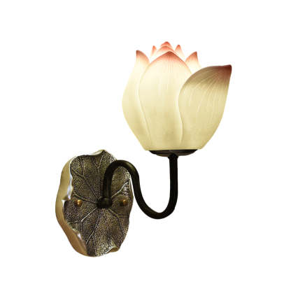 Lotus Flowers Resin Three Step Dimming Creative Modern Wall Lights Fixture-Lighom