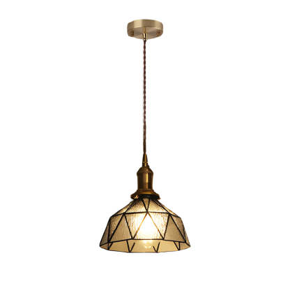 Vintage Stained Glass Hanging Pendant Light