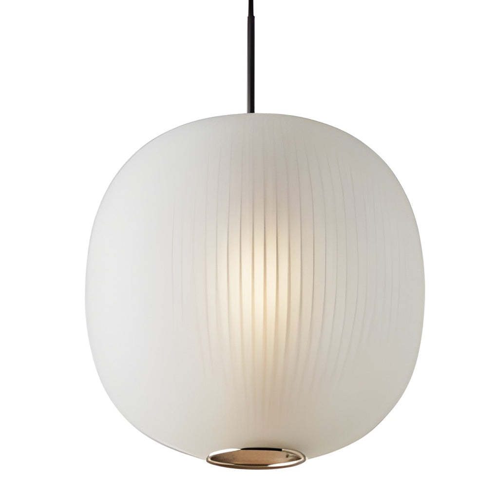 Round Lantern Glass LED Modern Pendant Light