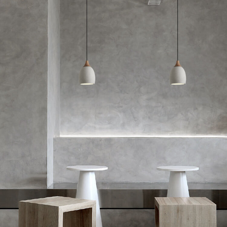Minimalist Cement Dome Pendant Light