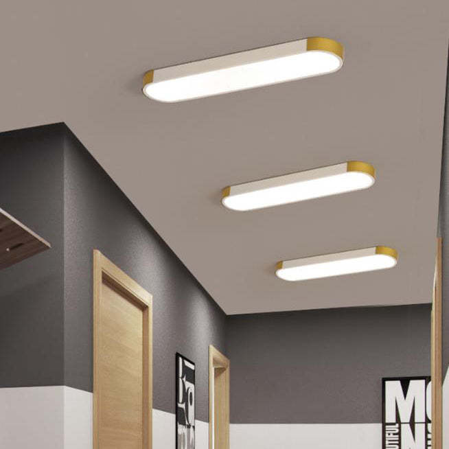 Minimalist Rectangular Ring LED Flush Mount Light