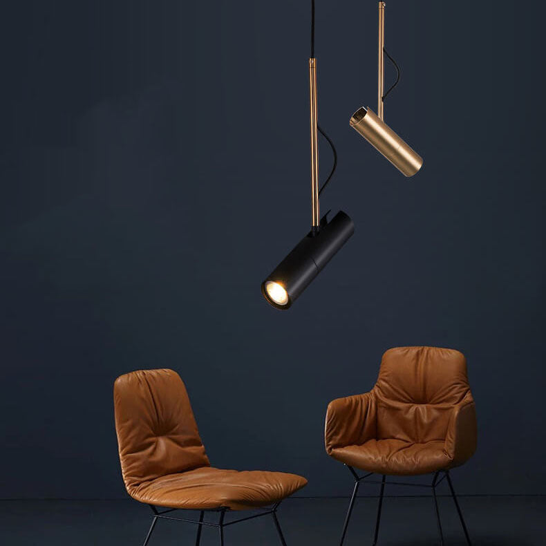 Minimalist Gold LED Spotlight Pendant Light