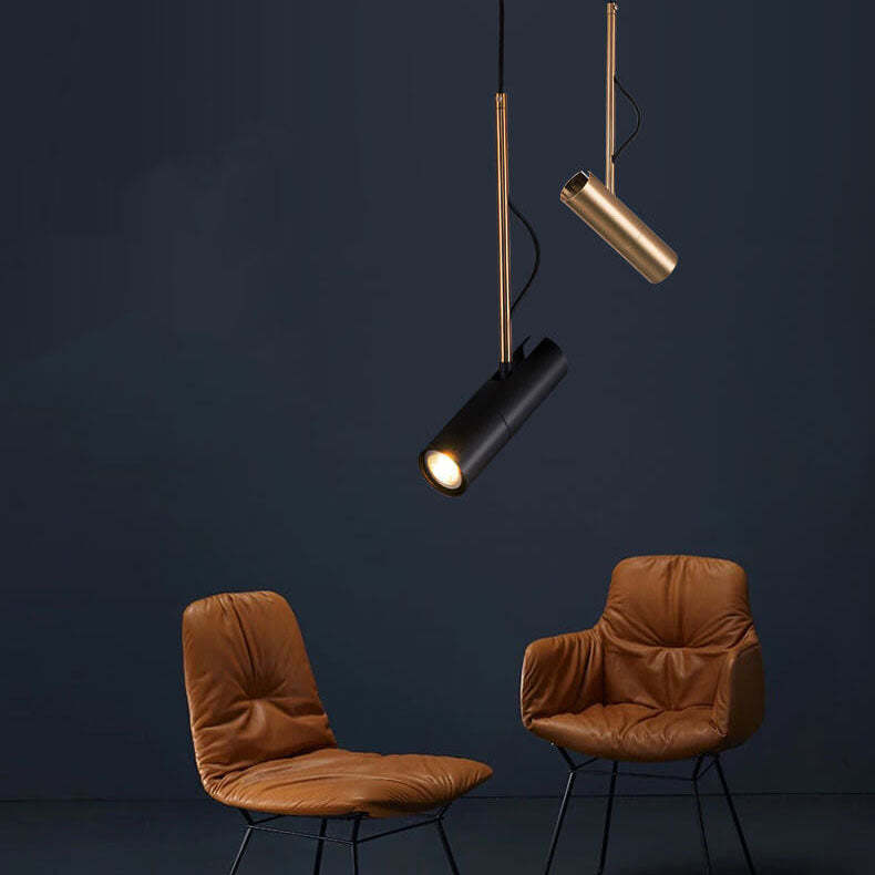 Minimalist Gold LED Spotlight Pendant Light