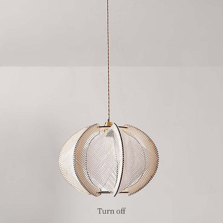 Retro Wooden Pendant Light Irregular Living Room Lamp