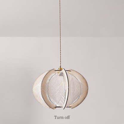 Retro Wooden Pendant Light Irregular Living Room Lamp