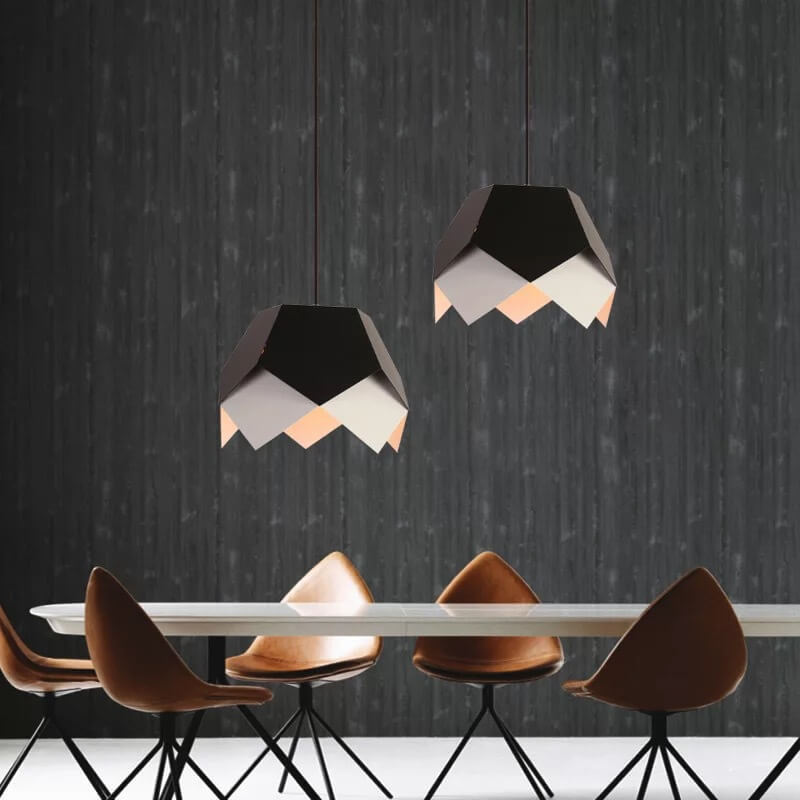 Modern Colorful Geometric Lotus Pendant Light