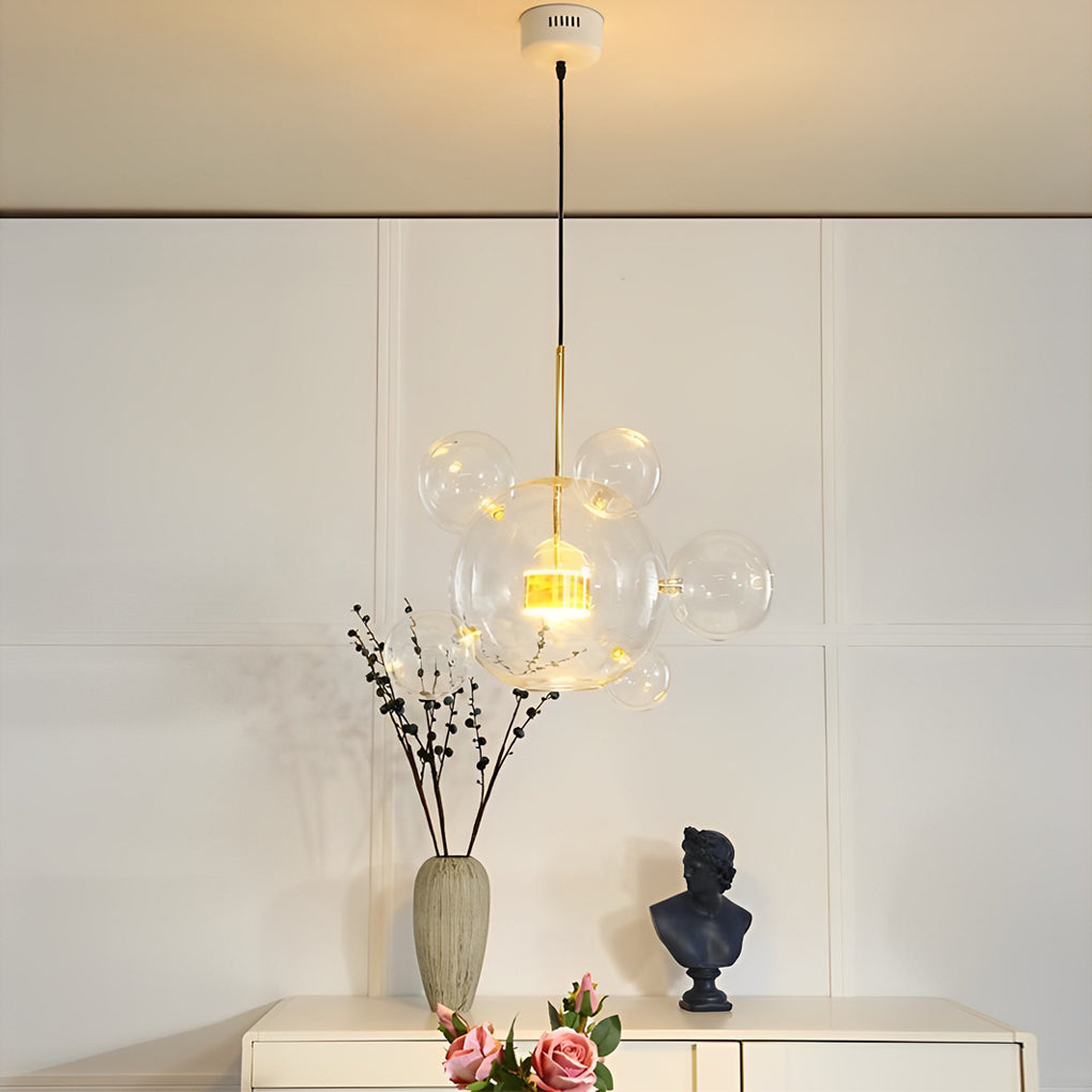 Globe Bubble Glass Pendant Light Modern Pendant Lighting-Lighom