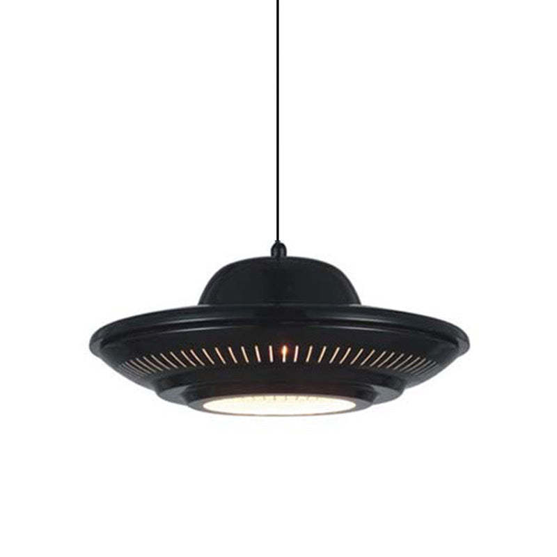 Industrial Vintage Iron Flying Saucer Pendant