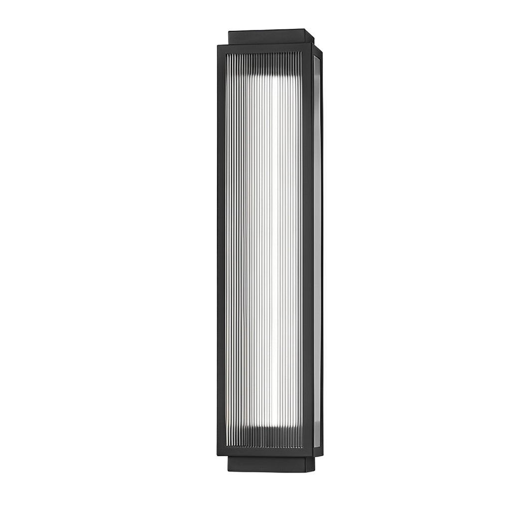 Rectangular Strip Waterproof LED Black Modern Outdoor Wall Lights-Lighom