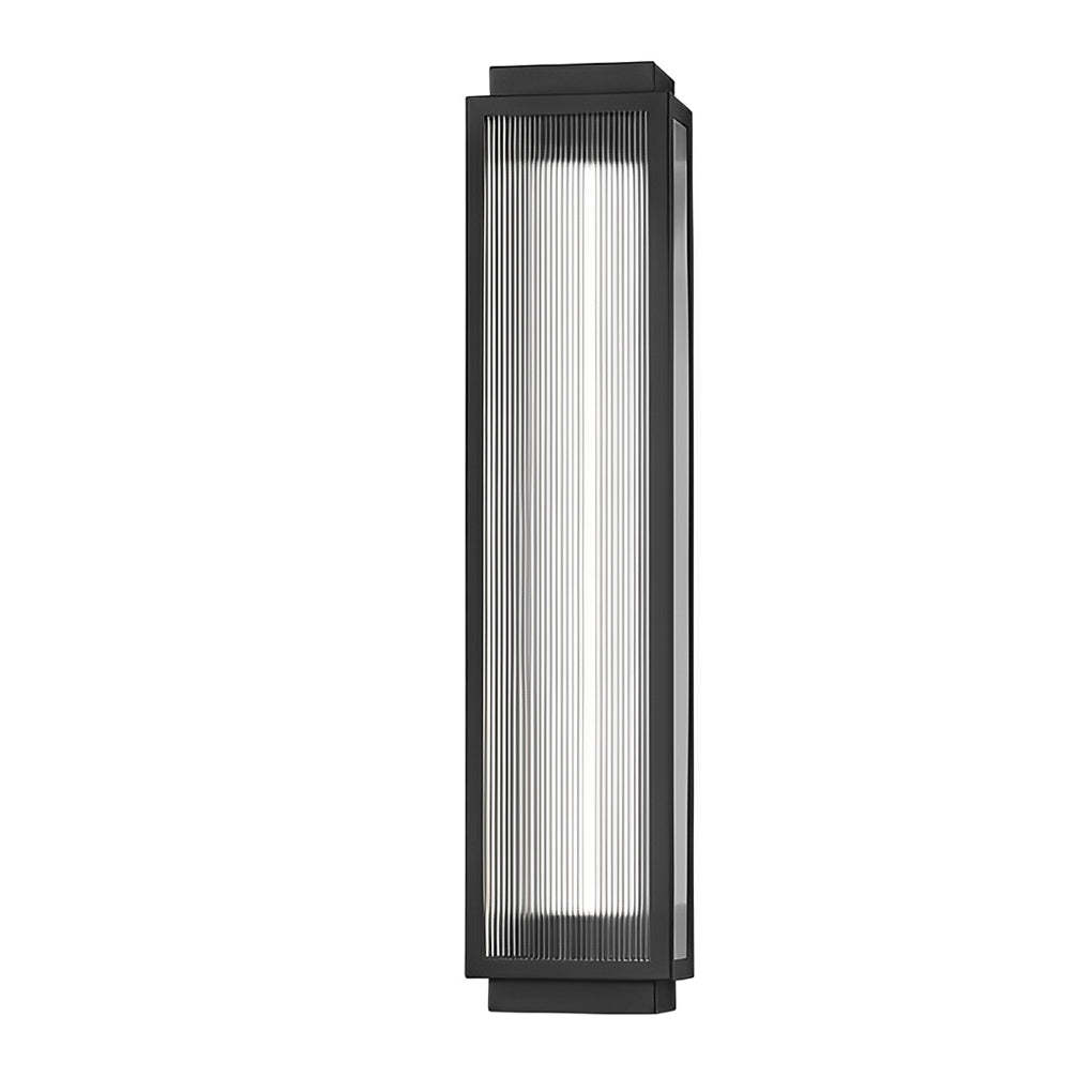 Rectangular Strip Waterproof LED Black Modern Outdoor Wall Lights-Lighom