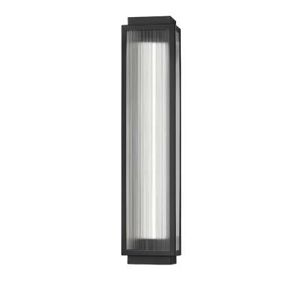 Rectangular Strip Waterproof LED Black Modern Outdoor Wall Lights-Lighom