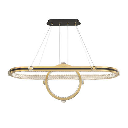 Long Oval Ring Dimmable LED Modern Dining Chandelier