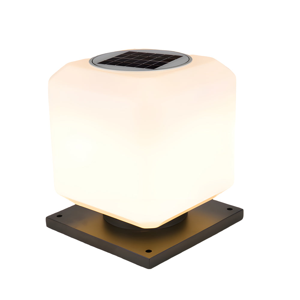 Waterproof Cube Outdoor LED Pier Mount Post Lamp for Garden-Lighom